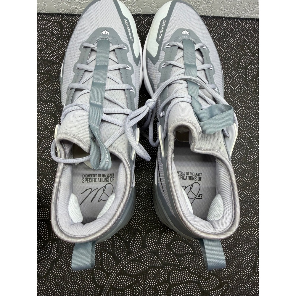 Nike Alpha Huarache Elite 4 Mid Metal Baseball Cleats Grey White FB2906-002 14 - Picture 5 of 7